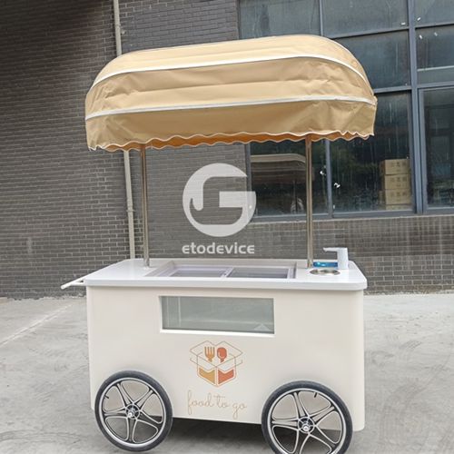 custom ice cream cart for sale in London storefront